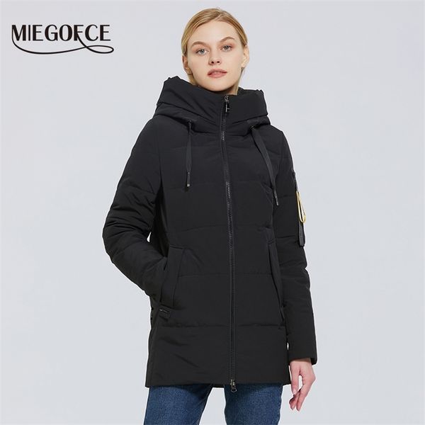 miegofce winter new women's cotton clothing warm hooded jacket to reep warm windproof winter jacket female clothes parkas 201103, Black
miegofce winter new women's cotton clothing warm hooded jacket to reep warm windproof winter jacket female clothes parkas 201103, Black