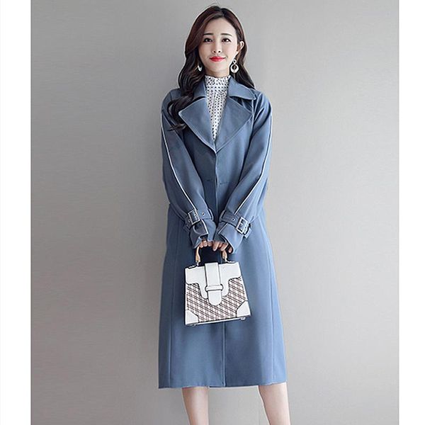 korean long windbreaker 2020 new spring autumn outerwear women black blue khaki trench coat office lady loose casual trench b689, Tan;black
korean long windbreaker 2020 new spring autumn outerwear women black blue khaki trench coat office lady loose casual trench b689, Tan;black