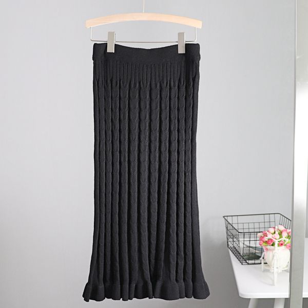 2021 new cable twist long women midi autumn winter thick warm pencil skirt elegant knitted bodycaon skirts female jdaq, Black
2021 new cable twist long women midi autumn winter thick warm pencil skirt elegant knitted bodycaon skirts female jdaq, Black