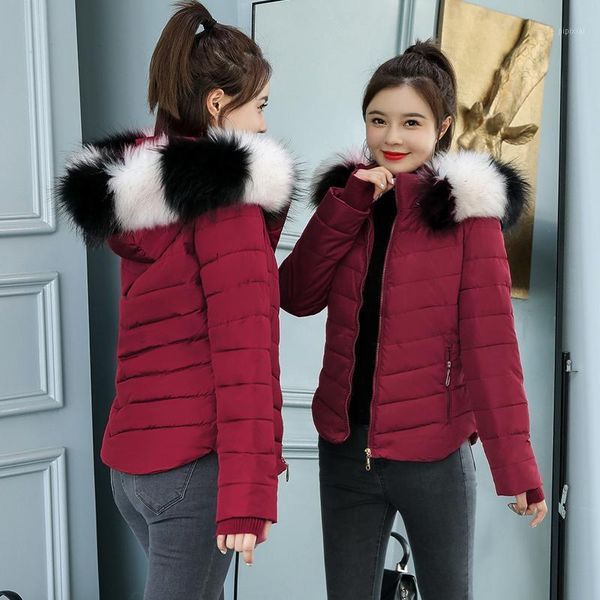2021 fashion warm cotton padded hooded down parkas short coat winter jacket women fur collar jacket winter coat women clothes1, Black
2021 fashion warm cotton padded hooded down parkas short coat winter jacket women fur collar jacket winter coat women clothes1, Black
