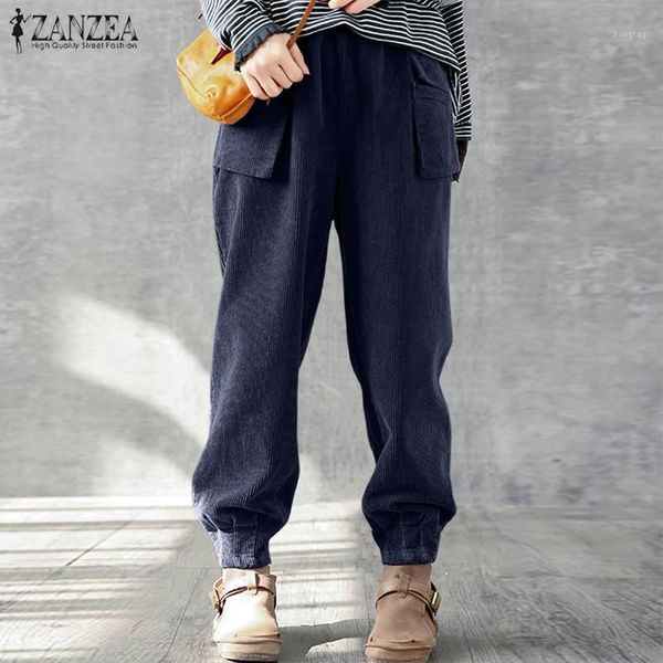 plus size corduroy pants zanzea spring vintage harem pants women elastic waist long trousers casual loose turnip pantalon robe1, Black;white
plus size corduroy pants zanzea spring vintage harem pants women elastic waist long trousers casual loose turnip pantalon robe1, Black;white