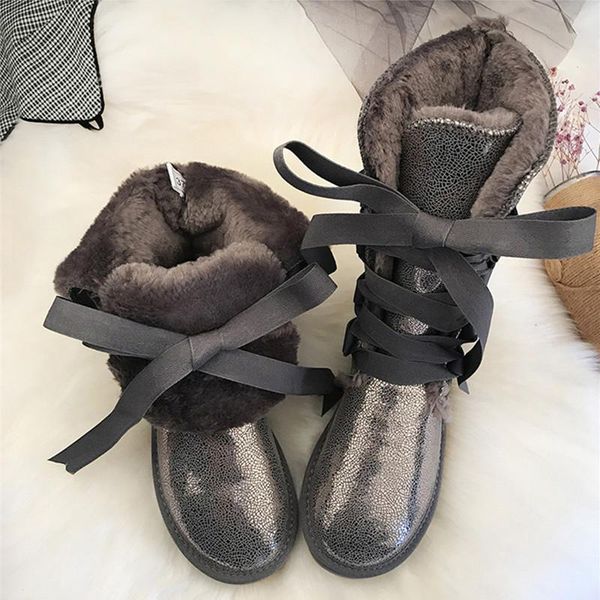 new style cross bandage waterproof genuine leather knee-hight flat snow boots women natural wool lined winter warm shoes 35-44, Black
new style cross bandage waterproof genuine leather knee-hight flat snow boots women natural wool lined winter warm shoes 35-44, Black