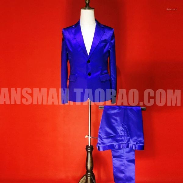 2020 men clothing blazer slim dj fashion satin blue purple suit men plus size stage costumes party bar for singer suits1, White;black
2020 men clothing blazer slim dj fashion satin blue purple suit men plus size stage costumes party bar for singer suits1, White;black