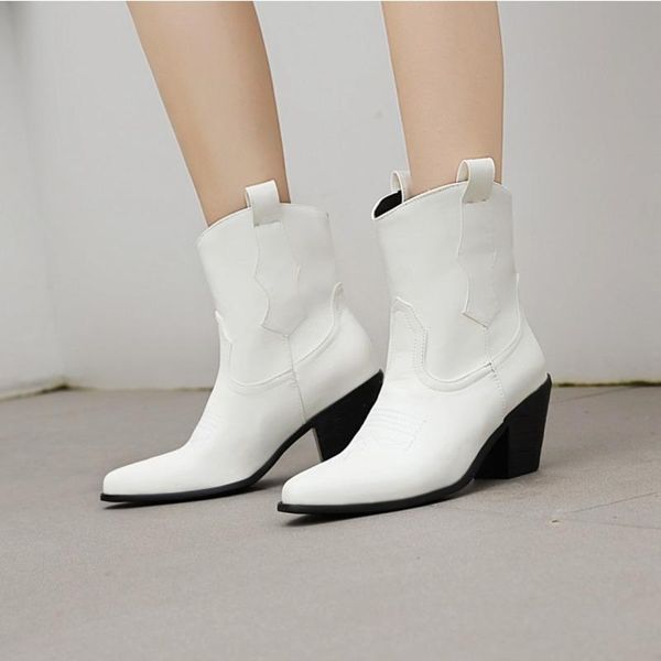 2021 autumn winter new woman's pointed toe boots med heels warm ladies boots western fashion shoes mid calf women's booties, Black
2021 autumn winter new woman's pointed toe boots med heels warm ladies boots western fashion shoes mid calf women's booties, Black
