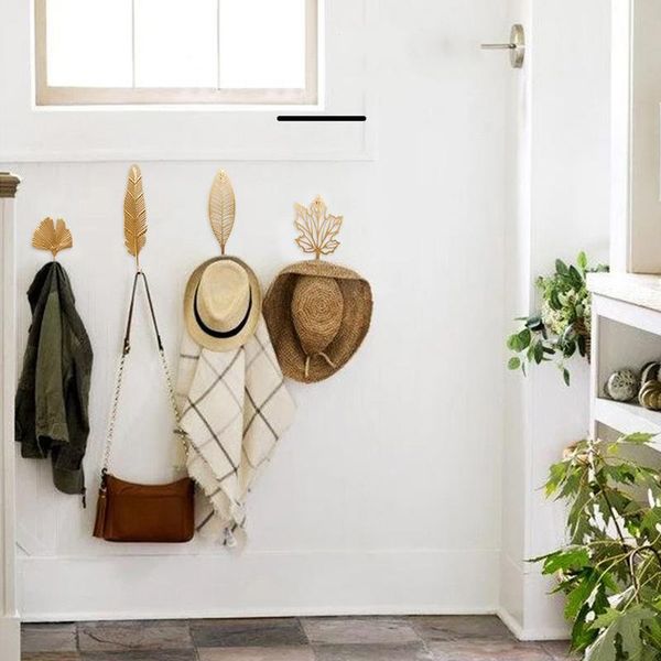 nordic light luxury golden leaves wall hooks for hanging clothes no-punch wall hanger coat key hook decorative home organizer
nordic light luxury golden leaves wall hooks for hanging clothes no-punch wall hanger coat key hook decorative home organizer