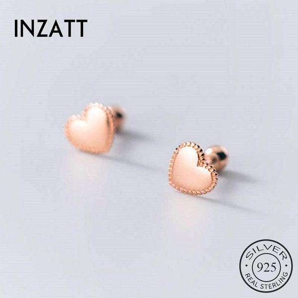 stud inzareal 925 sterling silver heart earrings for fashion women party fine jewelry minimalist cute accessories gift1, Golden;silver
stud inzareal 925 sterling silver heart earrings for fashion women party fine jewelry minimalist cute accessories gift1, Golden;silver