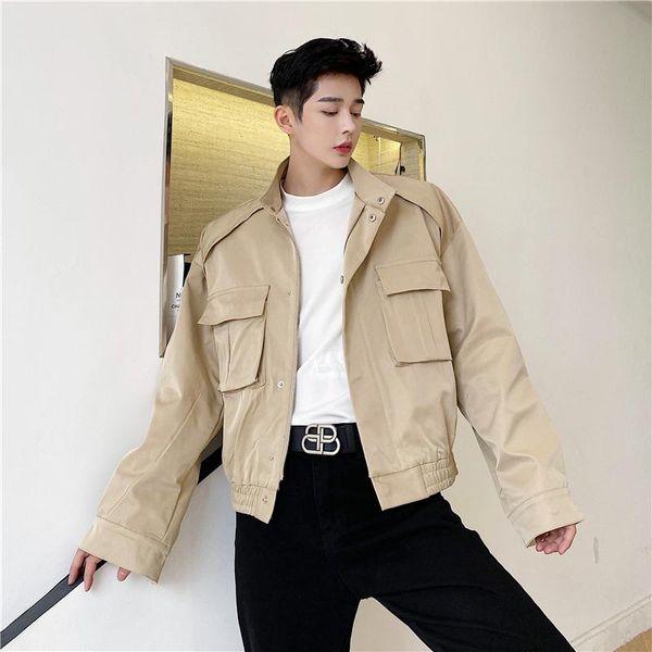 new men women korean style retro motorcycle jacket outerwear men streetwear vintage fashion casual loose short coat, Black;brown
new men women korean style retro motorcycle jacket outerwear men streetwear vintage fashion casual loose short coat, Black;brown