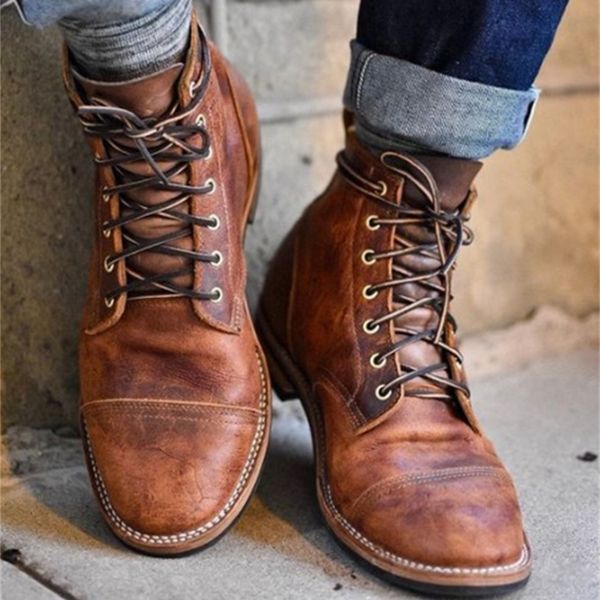 fashion men pu leather lace-up shoes male vintage british military boots spring autumn casual shoes men motorcycle boots q35 201102, Black
fashion men pu leather lace-up shoes male vintage british military boots spring autumn casual shoes men motorcycle boots q35 201102, Black