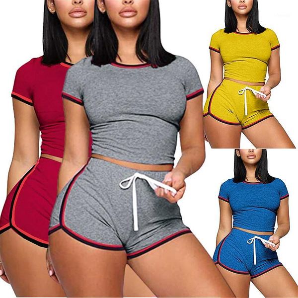two piece solid color women clothing summer short sleeve t-shirt and drawsting shorts set tracksuit sportswear homewear1, Gray
two piece solid color women clothing summer short sleeve t-shirt and drawsting shorts set tracksuit sportswear homewear1, Gray