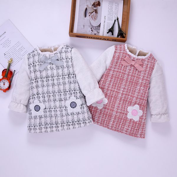style autumn winter children's dress thickened and contracted in the little children's princess skirt in the little children, Red;yellow
style autumn winter children's dress thickened and contracted in the little children's princess skirt in the little children, Red;yellow