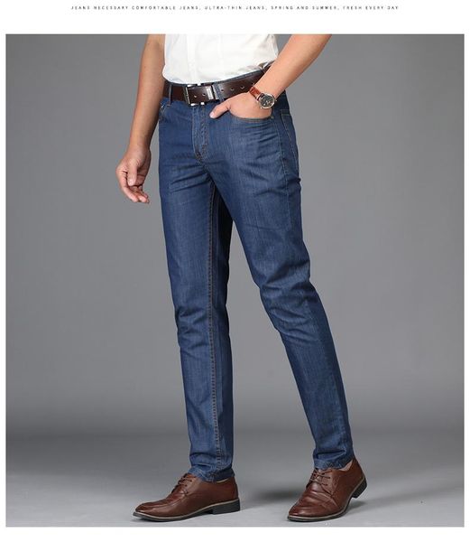 js1686j-2020 summer new business jeans loose straight tube men's jeans pants tencel fabric casual men's pants, Blue
js1686j-2020 summer new business jeans loose straight tube men's jeans pants tencel fabric casual men's pants, Blue