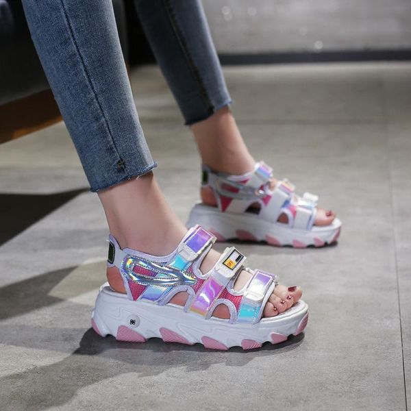 5cm/1.95 inch height women's sandals fashion shoes woman flat platform shoes summer, Black
5cm/1.95 inch height women's sandals fashion shoes woman flat platform shoes summer, Black