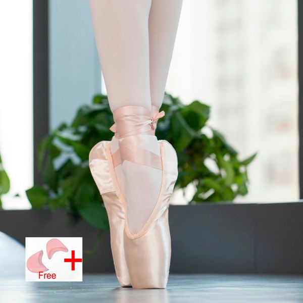 pointe satin upper with ribbon girls women's pink professional ballet shoes dancing shoes with sponge/silicone toe pads 201017
pointe satin upper with ribbon girls women's pink professional ballet shoes dancing shoes with sponge/silicone toe pads 201017