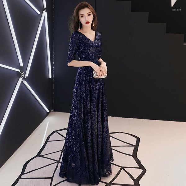 blue sequined evening dress 2019 new fashion half sleeve v-neck a-line prom party dresses haute couture1, White;black
blue sequined evening dress 2019 new fashion half sleeve v-neck a-line prom party dresses haute couture1, White;black