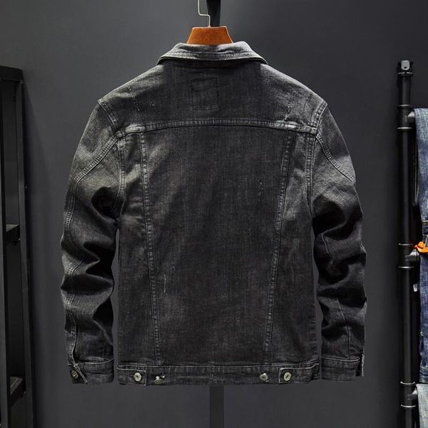 men's jackets autumn brand long sleeve single breasted lapel male denim solid slim fit mens coats plus size fashion streetwear, Black;brown
men's jackets autumn brand long sleeve single breasted lapel male denim solid slim fit mens coats plus size fashion streetwear, Black;brown