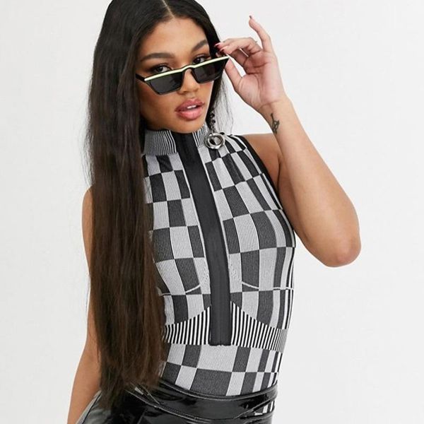 summer lady printing zipper jumpsuit fashion turtleneck sleeveless casual women jumpsuit, Black;white
summer lady printing zipper jumpsuit fashion turtleneck sleeveless casual women jumpsuit, Black;white