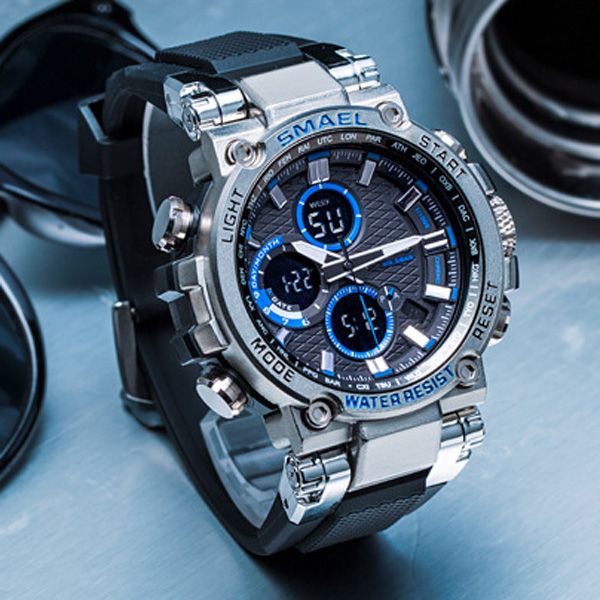 birthday gift new smael 46mm 1803 quartz ditigal luminous watch mens student multifunction black metal blue inner watches a09b9, Slivery;brown
birthday gift new smael 46mm 1803 quartz ditigal luminous watch mens student multifunction black metal blue inner watches a09b9, Slivery;brown