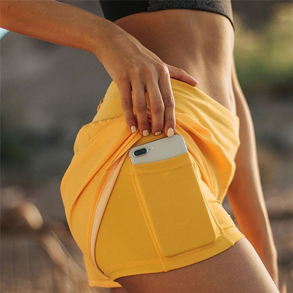 women summer solid double fake two loose running yoga track elastic drawstring yellow shorts plus size 3xl, White;black
women summer solid double fake two loose running yoga track elastic drawstring yellow shorts plus size 3xl, White;black