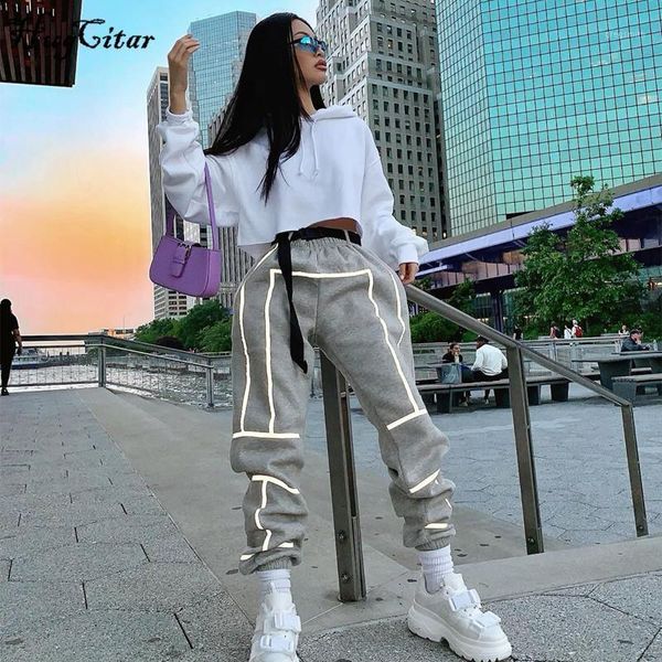 hugcitar 2019 high waist reflective stripped patchwork loose cargo pants autumn winter women streetwear club trousers1, Black;white
hugcitar 2019 high waist reflective stripped patchwork loose cargo pants autumn winter women streetwear club trousers1, Black;white