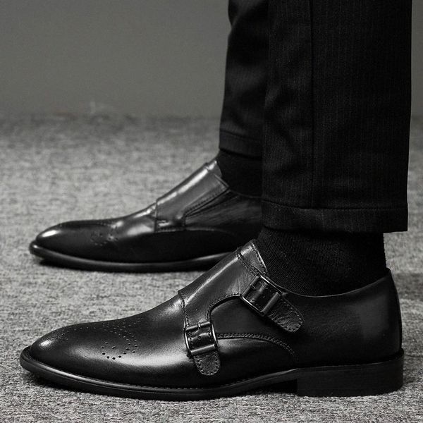 men oxford shoes genuine leather classic style formal man dress business office wedding party lace up pointed toe men shoes #9o8s, Black
men oxford shoes genuine leather classic style formal man dress business office wedding party lace up pointed toe men shoes #9o8s, Black