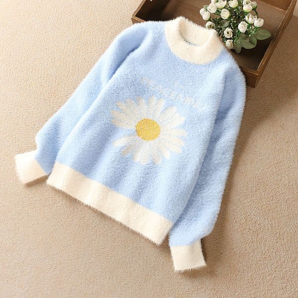 children's winter boutique clothing daisy jacquard 2020 sweater korean mink veet t-shirt st71, Blue
children's winter boutique clothing daisy jacquard 2020 sweater korean mink veet t-shirt st71, Blue
