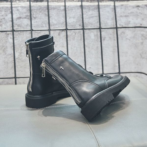 zipper pu cross-tied women mid calf boots flat square heel leisure round toe mature vintage winter boots plus size shoes, Black
zipper pu cross-tied women mid calf boots flat square heel leisure round toe mature vintage winter boots plus size shoes, Black
