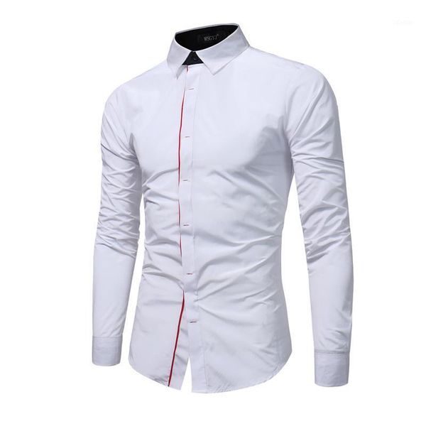 men's casual shirts men autumn spring contrast color single breasted slim shirt business fashion long-sleeve shirt1, White;black
men's casual shirts men autumn spring contrast color single breasted slim shirt business fashion long-sleeve shirt1, White;black