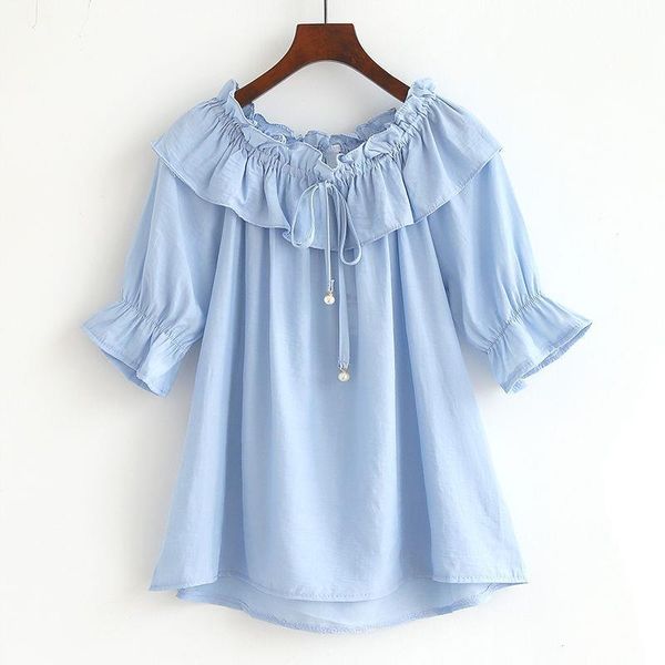 women's blouses & shirts fashion women spring summer style lady casual short sleeve slash neck solid loose df3488, White
women's blouses & shirts fashion women spring summer style lady casual short sleeve slash neck solid loose df3488, White