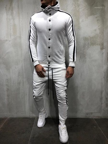 men's tracksuits men's fashion trend sports suit button design slim hooded casual hoodie + pants1, Gray
men's tracksuits men's fashion trend sports suit button design slim hooded casual hoodie + pants1, Gray