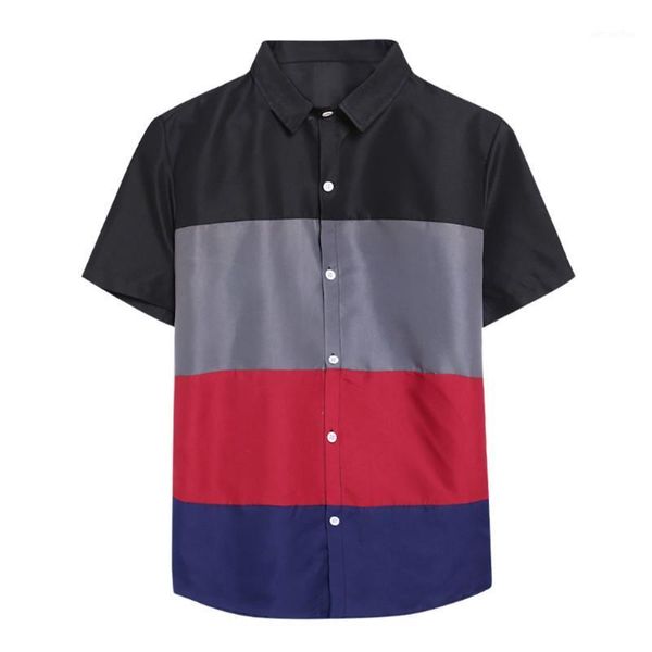 men's summer brand casual button design shirts fashion color collision short sleeve blouse chemise hombre 20201, White;black
men's summer brand casual button design shirts fashion color collision short sleeve blouse chemise hombre 20201, White;black