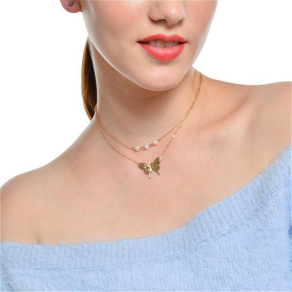 fashion dangle butterfly necklace jewelry trendy beaded simulated pearl gold color chain choker necklaces for women ornaments, Golden;silver
fashion dangle butterfly necklace jewelry trendy beaded simulated pearl gold color chain choker necklaces for women ornaments, Golden;silver