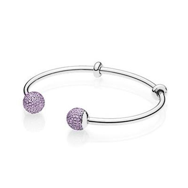 2021 new 100% 925 sterling silver bracelet moments purple open bangle pave caps charm women of fashion diy gift jewelry, Black
2021 new 100% 925 sterling silver bracelet moments purple open bangle pave caps charm women of fashion diy gift jewelry, Black