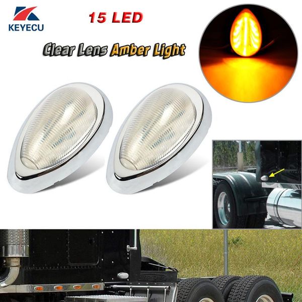 keyecu clear lens amber light 5-7/8" 15led fender/side marker lamp turn signal teardrop light for freightliner 12v
keyecu clear lens amber light 5-7/8" 15led fender/side marker lamp turn signal teardrop light for freightliner 12v