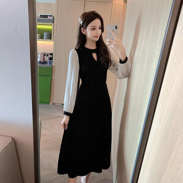 coigarsam office lady patchwork women one-piece dress korean new spring french style vintage full sleeve high waist dresses 6897, Black;gray
coigarsam office lady patchwork women one-piece dress korean new spring french style vintage full sleeve high waist dresses 6897, Black;gray