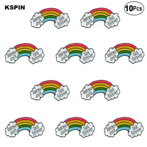 rainbow storms don't last foever lapel pin flag badge brooch pins badges 10pcs a lot, Gray
rainbow storms don't last foever lapel pin flag badge brooch pins badges 10pcs a lot, Gray