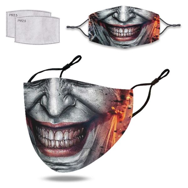 with 2 pm2.5 filters clown face mask designers fashion masks fanny facemask halloween christmas skeleton hell party masks 2021 f102304
with 2 pm2.5 filters clown face mask designers fashion masks fanny facemask halloween christmas skeleton hell party masks 2021 f102304