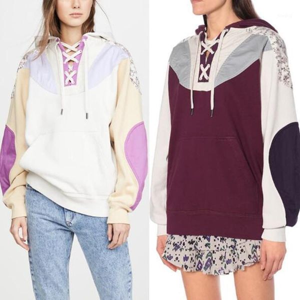 color patchwork women hoodies autumn winter new drawstring long sleeve casual wild loose lady hooded sweatshirt1, Black
color patchwork women hoodies autumn winter new drawstring long sleeve casual wild loose lady hooded sweatshirt1, Black