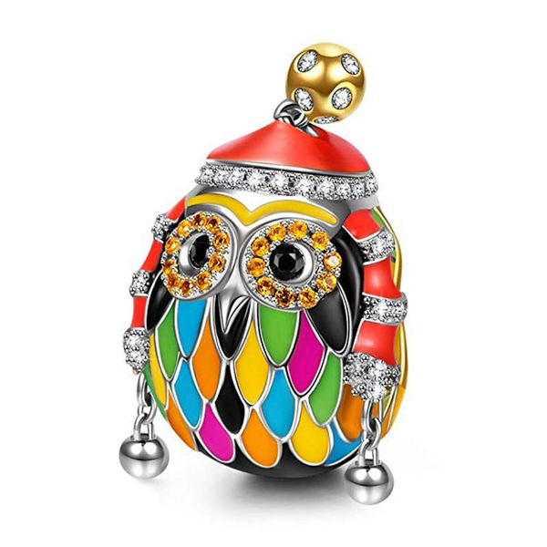 popular s925 sterling silver oil dripping animal owl beaded bracelet pendant loose charms beads diy accessories, Black
popular s925 sterling silver oil dripping animal owl beaded bracelet pendant loose charms beads diy accessories, Black