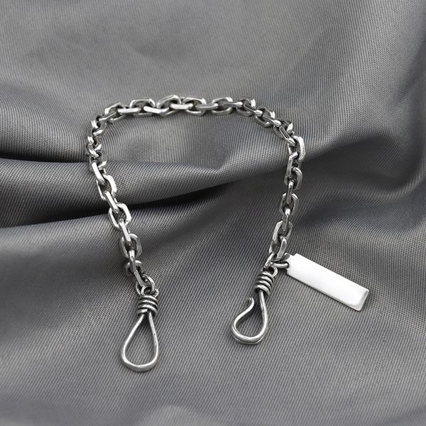 new simple and old sterling silver s925 versatile jewelry with interlocking square hanging chain and thai bracelet tag tag silver bracelet j, Golden;silver
new simple and old sterling silver s925 versatile jewelry with interlocking square hanging chain and thai bracelet tag tag silver bracelet j, Golden;silver