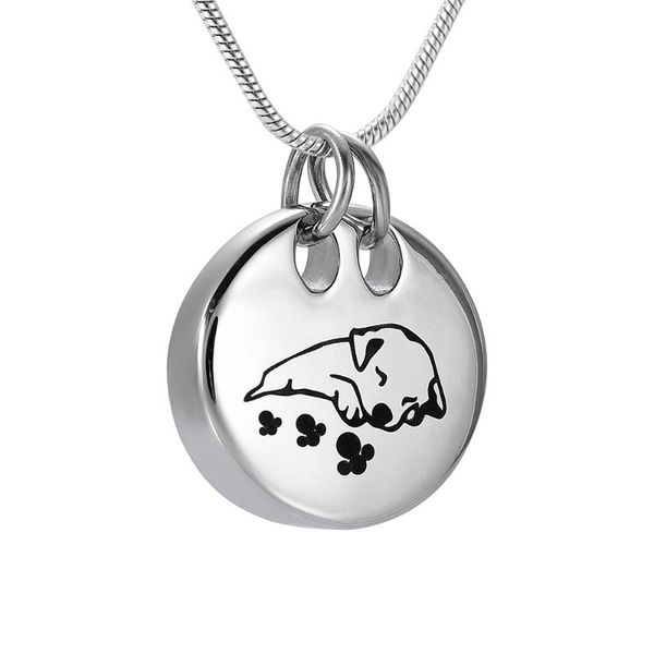 ijd9941 cute sleeping dog stainless steel pet memorial urn pendant steel/rose gold/gold/black dog cremation ashes urn necklace, Silver
ijd9941 cute sleeping dog stainless steel pet memorial urn pendant steel/rose gold/gold/black dog cremation ashes urn necklace, Silver