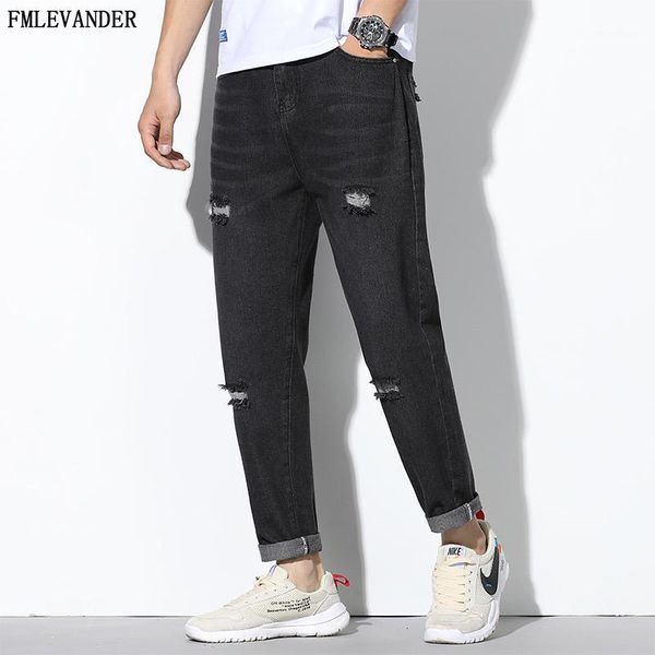 men's jeans design cropped pants trousers brand korea style hip hop streetwear fashion men1, Blue
men's jeans design cropped pants trousers brand korea style hip hop streetwear fashion men1, Blue