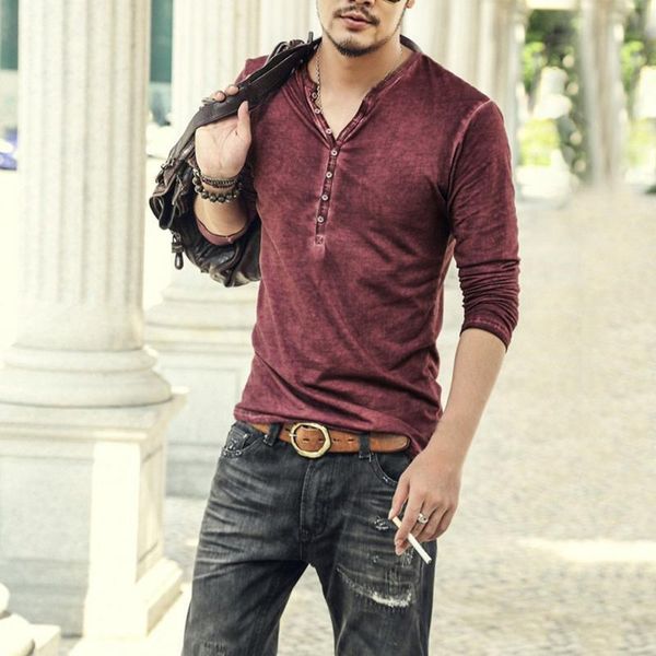 men's vintage long sleeve shirt male small v-neck open casual blouse spring autumn retro slim tee shirts men camisa new, White;black
men's vintage long sleeve shirt male small v-neck open casual blouse spring autumn retro slim tee shirts men camisa new, White;black