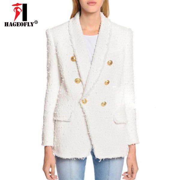 tweed white black blazer women autumn winter gold double buttons new designer blazers jackets women's blazers
tweed white black blazer women autumn winter gold double buttons new designer blazers jackets women's blazers