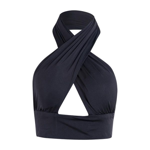 women strappy hollow out cross over front cut out halter neck sleeveless backless crop bandage vest summer woman clothes, White
women strappy hollow out cross over front cut out halter neck sleeveless backless crop bandage vest summer woman clothes, White