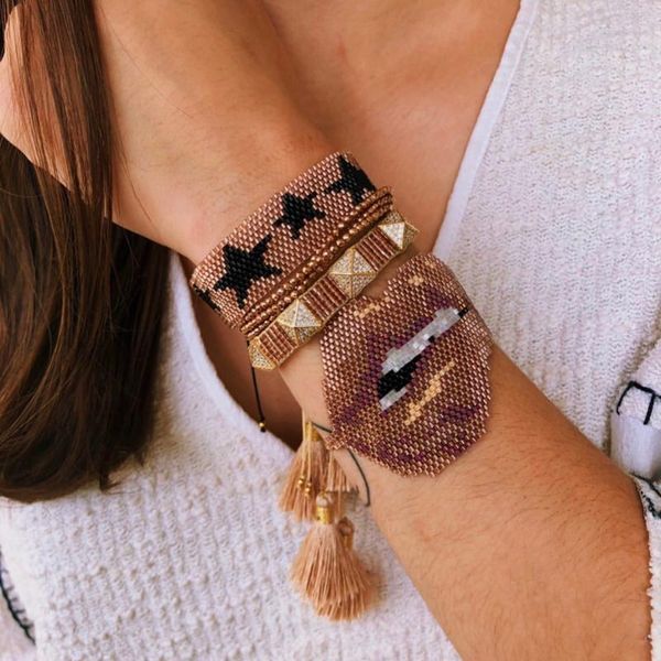 bluestar women bracelets miyuki bracelets lips star pattern pulseras mujer jewelry handmade crystal copper jewellery tassel, Black
bluestar women bracelets miyuki bracelets lips star pattern pulseras mujer jewelry handmade crystal copper jewellery tassel, Black