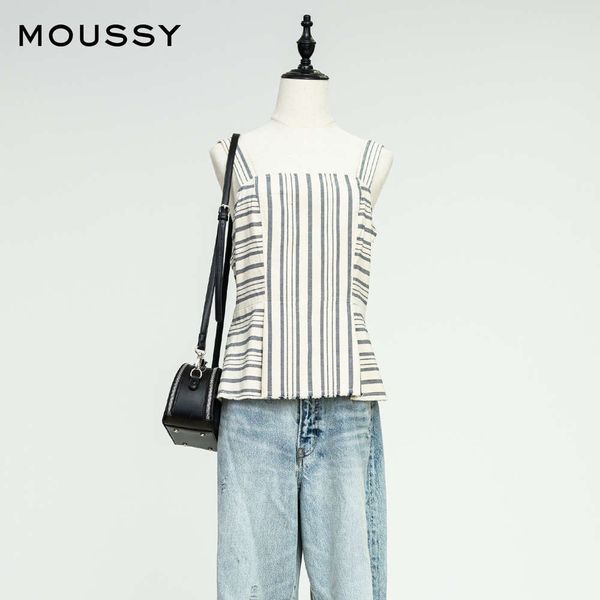 moussy early autumn 2020 new personalized stripe slim fashion suspender shirt women 010css30-0850, White
moussy early autumn 2020 new personalized stripe slim fashion suspender shirt women 010css30-0850, White