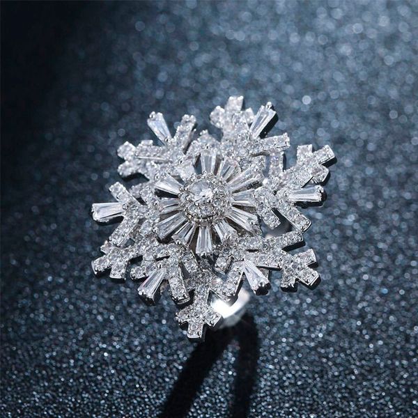 adjustable open ring twisted double snowflake ring studded with zircon crystals rings band jewelry gifts, Silver
adjustable open ring twisted double snowflake ring studded with zircon crystals rings band jewelry gifts, Silver