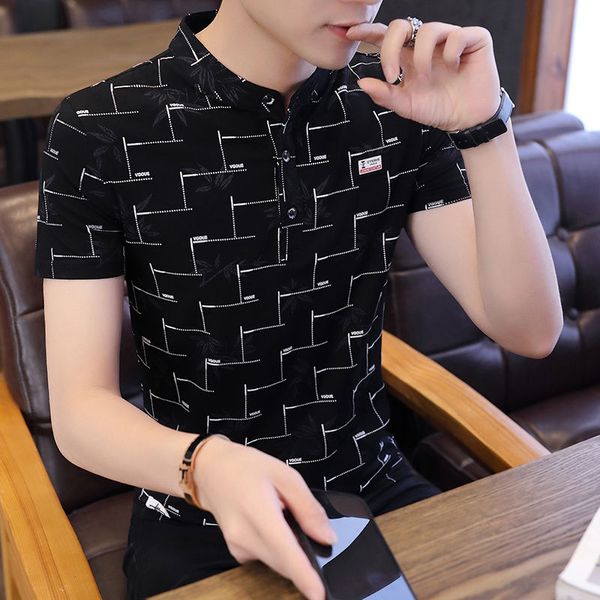 stand collar casual t-shirt summer solid cotton slim men's t-shirt basic fitness men's short sleeve t-shirt, White;black
stand collar casual t-shirt summer solid cotton slim men's t-shirt basic fitness men's short sleeve t-shirt, White;black