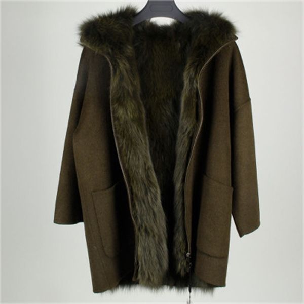 2021 deployable new fox skin full wool lining double face fur parker anti-season coat 52kh, Black
2021 deployable new fox skin full wool lining double face fur parker anti-season coat 52kh, Black
