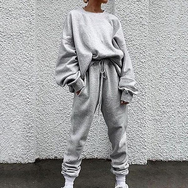oversized women tracksuit 2 piece set long sleeve sweatshirt harem pants sport jogging femme outfits fashion solid sweatsuits, Gray
oversized women tracksuit 2 piece set long sleeve sweatshirt harem pants sport jogging femme outfits fashion solid sweatsuits, Gray